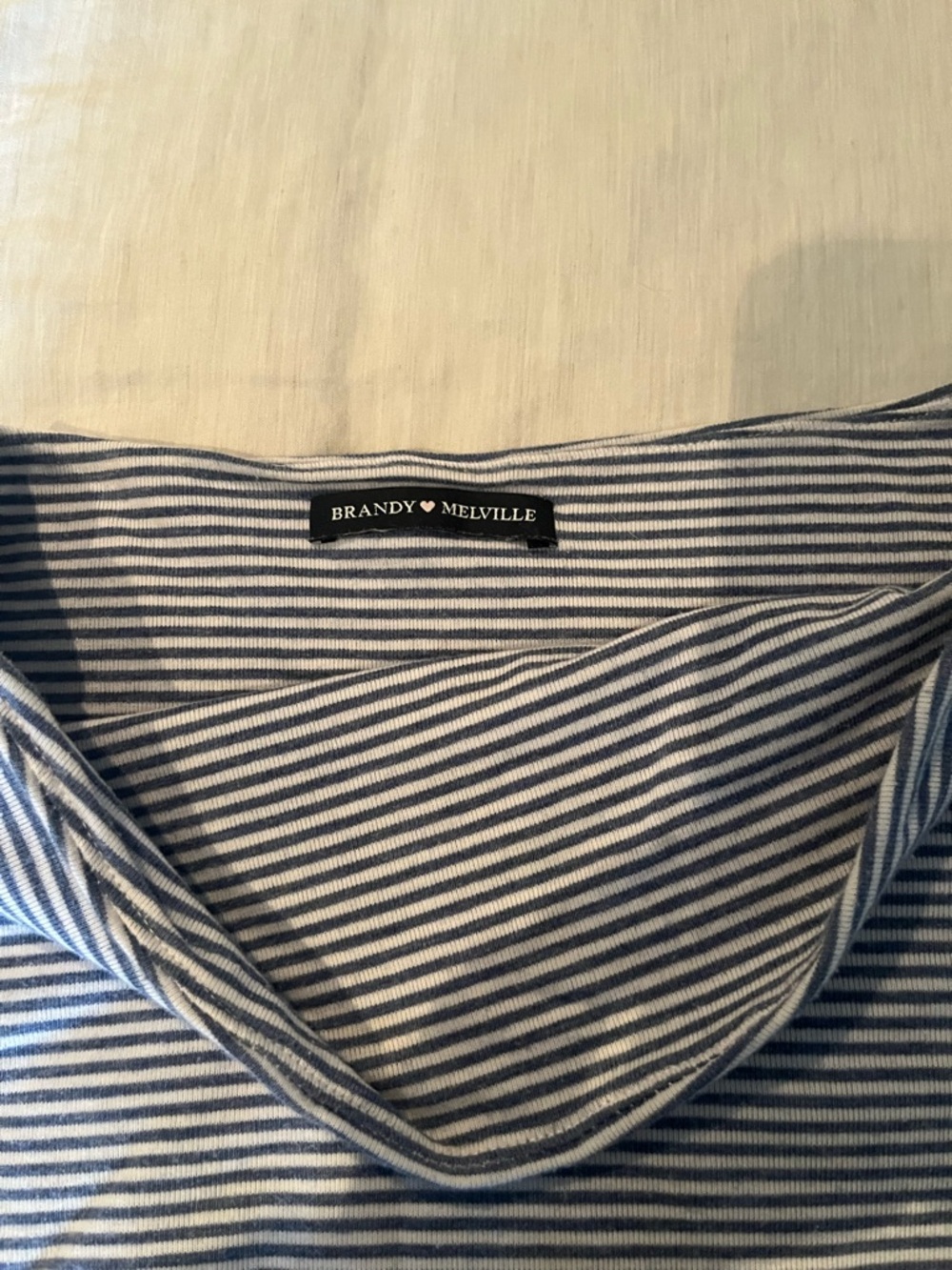 Brandy Melville Blue and White Striped Tube Top